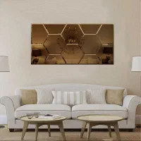 ایینه دکوراتیو شش ضلعی