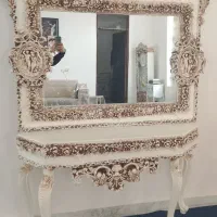 آینه کنسول ساعت ایستاده