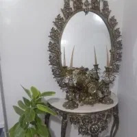 آینـه، شمع دان  (بـرنز)