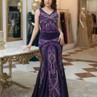 لباس مجلسی تمام کار دست سایز ۳۸ ۴۰