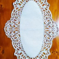 رومیزی کار شده روی مخمر شانل|پرده، رانر، رومیزی|سلماس, |دیوار