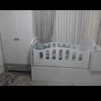 سرویس چوب تخت کودک و نوجوان 4کاره ضداب