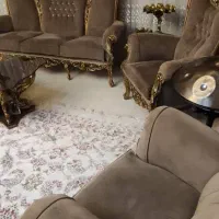 مبل استیل سلطنتی ۹ نفره با ناهار خوری ۸ نفره|مبلمان خانگی و میز عسلی|قائمشهر, |دیوار