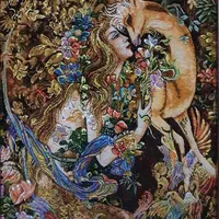 تابلوفرش دستبافت/تابلو فرش طرح نیاز نوازش|تابلو فرش|تهران, استاد معین|دیوار