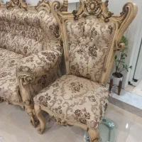 مبل۹نفره بهمراه میزوسط وگلمیز نوبسیار تمیزچوب راش|مبلمان خانگی و میز عسلی|بوشهر, |دیوار