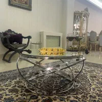 میز جلومبلی جنس آلومینیوم ابکاری کروم