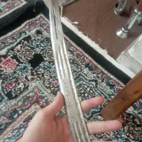 شمشیر ذوالفقار با آیه کاری با قلاف چوبی قدیمی