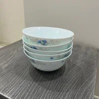 کاسه ابگوشت خری ۱۷سانت جنس ارکوپال گل ابی