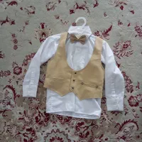 لباس مجلسی کرم رنگ و کفش مجلسی