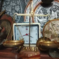ترازو زرگری قدیمی تمام برنج بدون ایراد