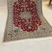 قالیچه ۳متری نایین اصفهان گل ابریشم|فرش|همدان, |دیوار