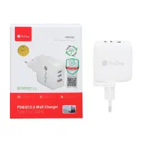 شارژر دیواری 65W فست و PD سه پورت ProOne