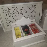 باکس و سینی سفید کف شیشه