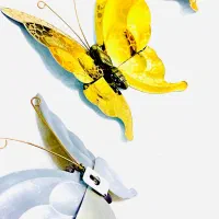 ۳ عدد پروانه برنجی تزئینی دیواری|صنایع دستی و سایر لوازم تزئینی|تبریز, |دیوار