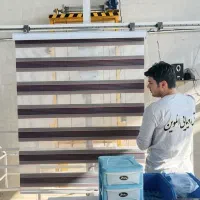 پرده زبرا و دومکانیزم با پارچه بریلنت