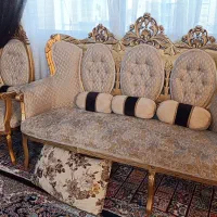 مبل استیل ۹ نفره با ۳ میز جلومبلی