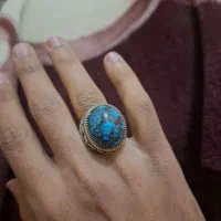 فیروزه نیشابوری طبیعی رنگ محک دوپوست سنگ چاه|جواهرات|سوسنگرد, |دیوار