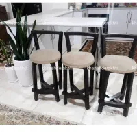 صندلی گرد چوبی ارتفاع بلند|میز و صندلی غذاخوری|شهریار, شهرک شاهد|دیوار