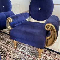 مبل نیمه استیل ورق طلا