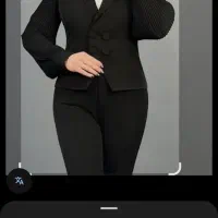 کت مشکی آستین پلیسه