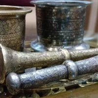 هونگ غرق درقلم دستی برنجی اصل وقدیمی