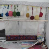 فرش نیمه بافت و دار با هم|فرش|نهاوند, |دیوار