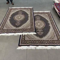 فرش دستباف (بساک)جفت ۳ متری ۶ لا مرینوس ابریشم|فرش|مشکیندشت, |دیوار