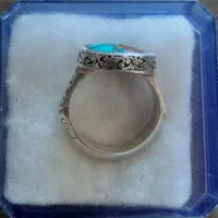انگشتر فیروزه اصل نیشابور دست ساز درجه یک
