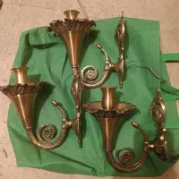 لوستر دیوارکوب برنزی (ست سه عددی)