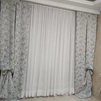 والان پرده  طوسی نقره ای