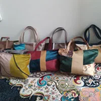 کیف زنانه پارچه‌ای استر دار بزرگ ۴۰۰وکوچک ۳۵۰کیف ج|کیف، کفش، کمربند|مرودشت, فاز اول شهرک فرهنگیان|دیوار