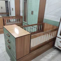 تخت کمد نوزاد نوجوان سرویس چوب سیسمونی بچه طرح لرد