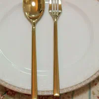 قاشق چنگال طلایی|ظروف سرو و پذیرایی|هشتگرد, شهرک بعثت|دیوار