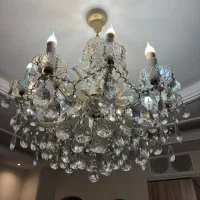 لوستر۸ شاخه کریستال خارجی|لوستر و چراغ آویز|تهران, هروی|دیوار