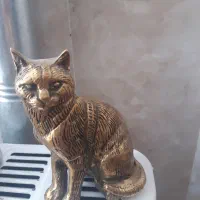 گربه برنجی وپارچ|مجسمه، تندیس، ماکت|اراک, |دیوار