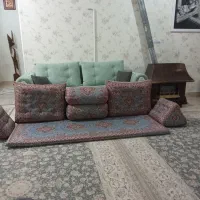 پشتی شاهنشین سری کامل  با رنگ توسی