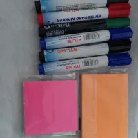 ماژیک و برگه یادداشت رنگی ( نو )