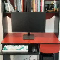 میز کامپیوتر و مطالعه MDF قرمز مشکی
