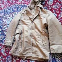 کاپشن چرم و کتان کرم|لباس|شهرضا, |دیوار