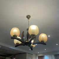 لوستر چوبی|لوستر و چراغ آویز|تهران, امام زاده عبدالله|دیوار