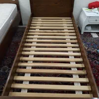 تخت تک نفره چوب الموت قزوین|تخت و سرویس خواب|تهران, ستارخان|دیوار