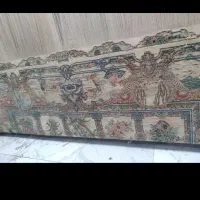 فرش 6 متری نیمه کاره طرح گلستان استاد نامی