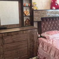 تخت دونفره همراه دراور و تشک|تخت و سرویس خواب|اسلامشهر, شهرک واوان|دیوار