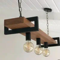 لوستر چوبی|لوستر و چراغ آویز|قم, وادی السلام|دیوار