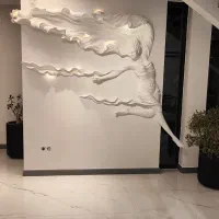 نقاشی ساختمان بتونه کناف ورق طلا