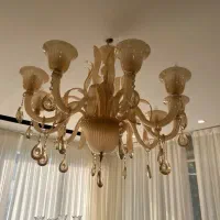 دوعدد لوستر نو ۱۰ شاخه|لوستر و چراغ آویز|ساری, |دیوار