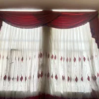 پرده حریر دوتکه