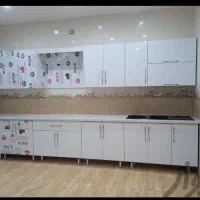 زیبا ترین طرح کابینت MDF/سفید با دستگیره های طلایی|مصالح و تجهیزات ساختمان|کهنوج, |دیوار