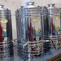 سماور گازی هیئتی بزرگ/مجلسی تمام استیل|سماور، چای‌ساز، قهوه‌ساز|زاهدان, |دیوار