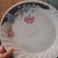 مقداری ظروف چینی شامل پلو و دیس